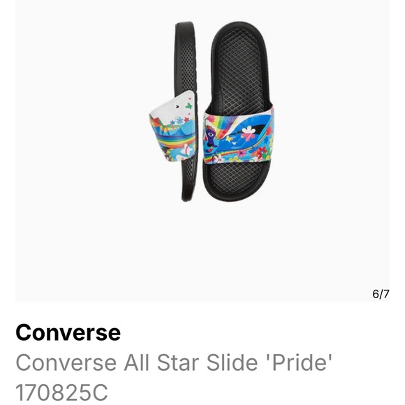 Converse All Star Rainbow Pride Slides - Picture 8 of 13
